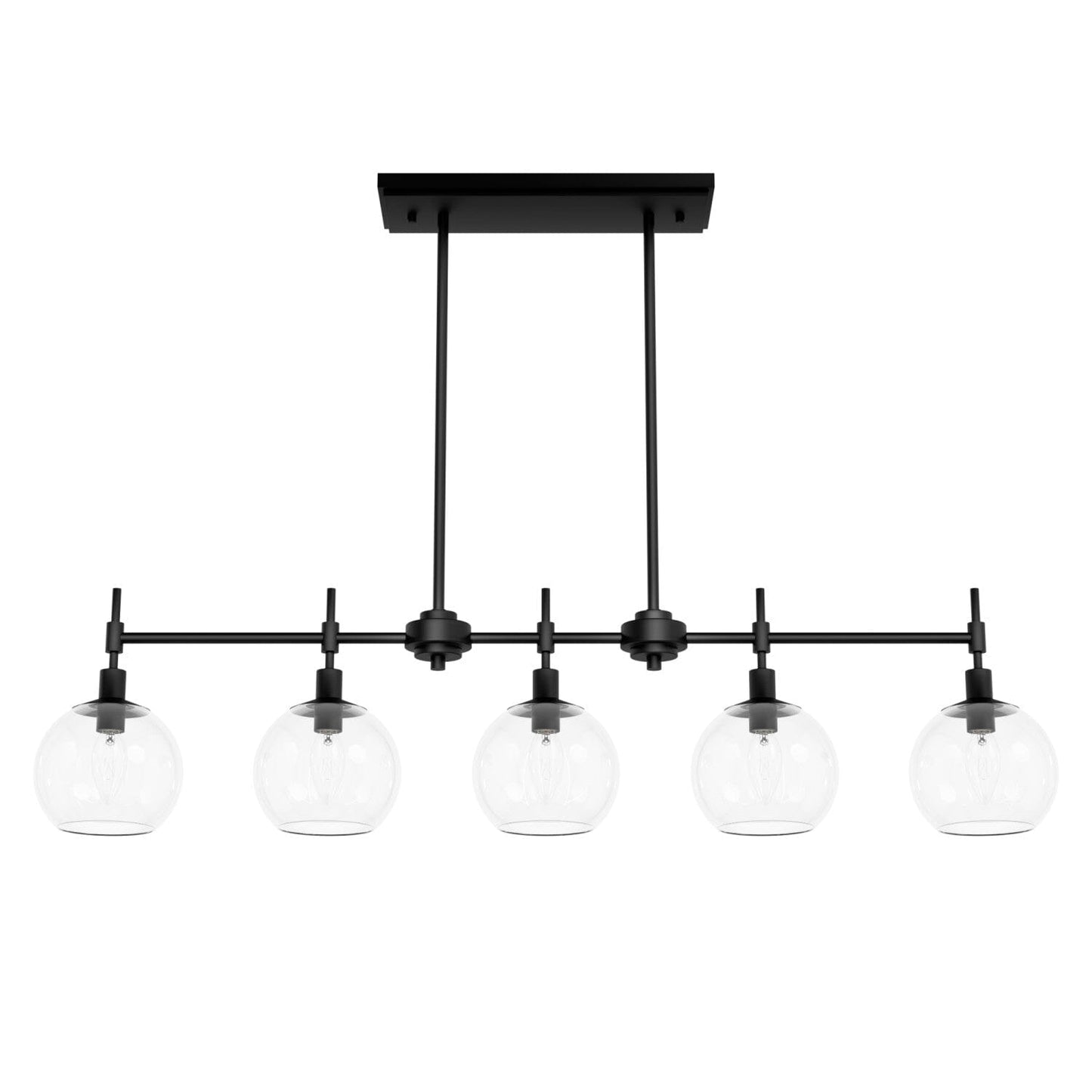 Hunter Xidane 5-Light Matte Black Mid-century Chandelier
