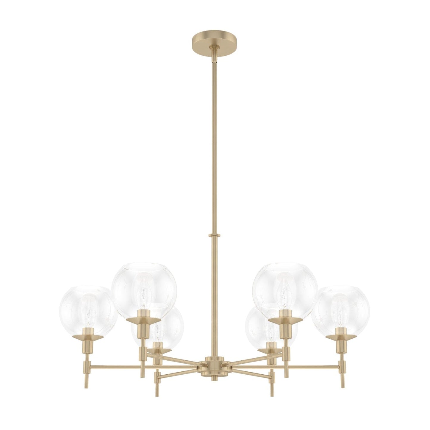 Xidane 6 Light Chandelier Lighting Hunter Alturas Gold - Clear 