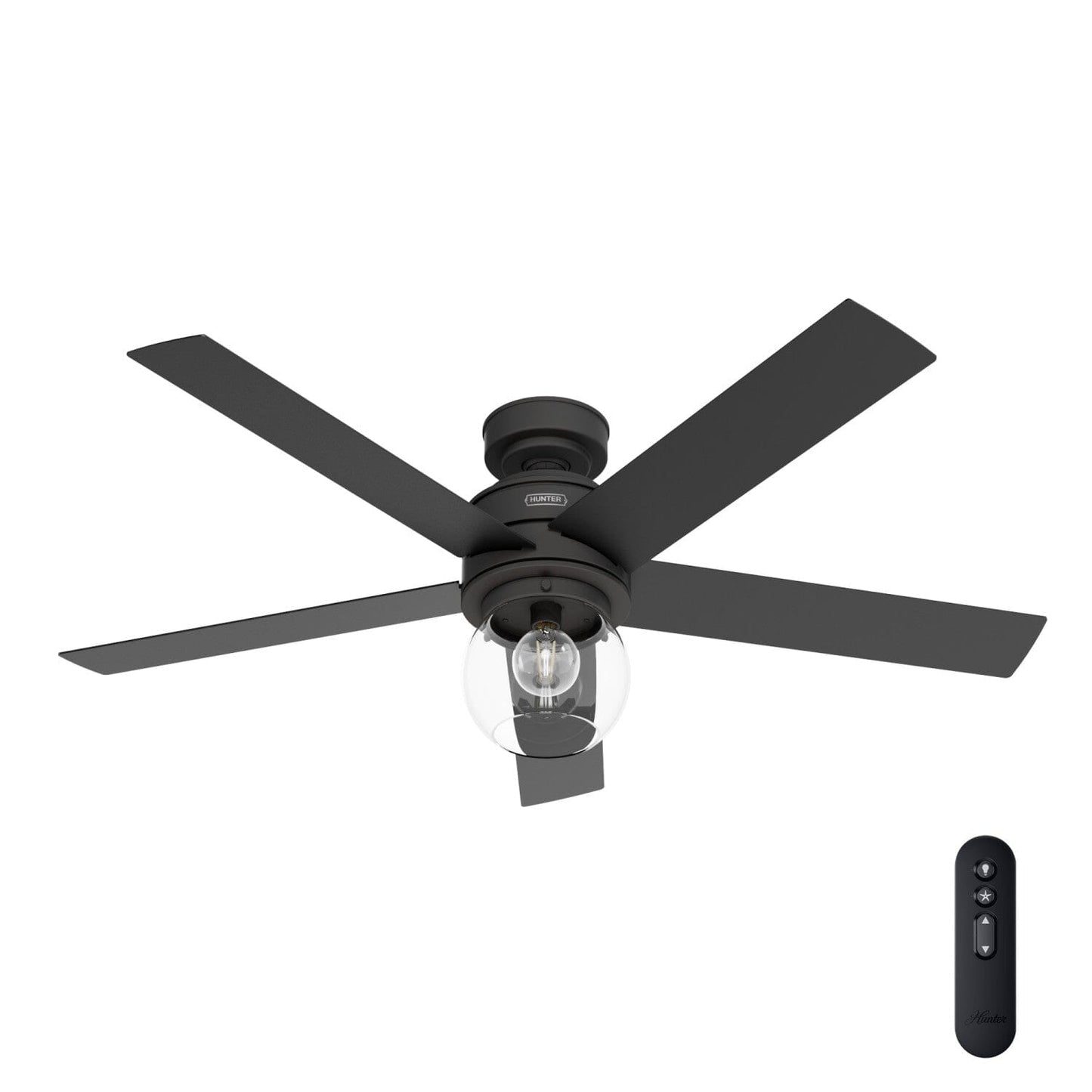 Xidane with LED Light 52 inch Ceiling Fans Hunter Matte Black - Matte Black 