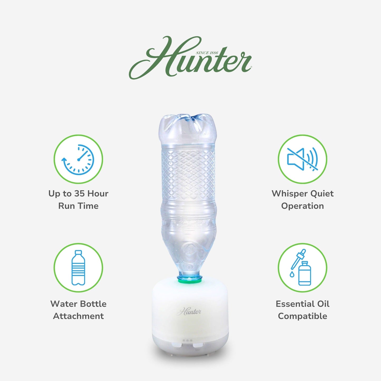 Hunter XJ-520 Aromatic LED Personal Ultrasonic Humidifier Collective Hunter Pure Air 