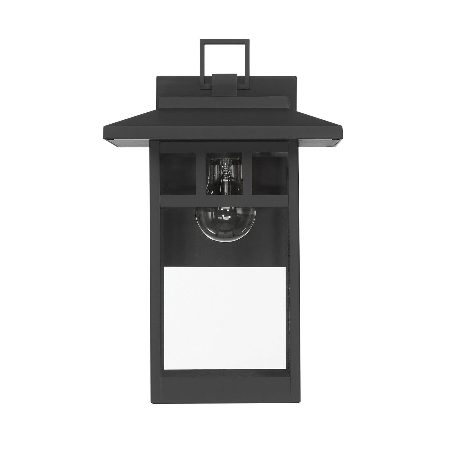 Yancy House Outdoor 1 Light Medium 14 Inch Wall Light Lighting Hunter Matte Black - Clear 