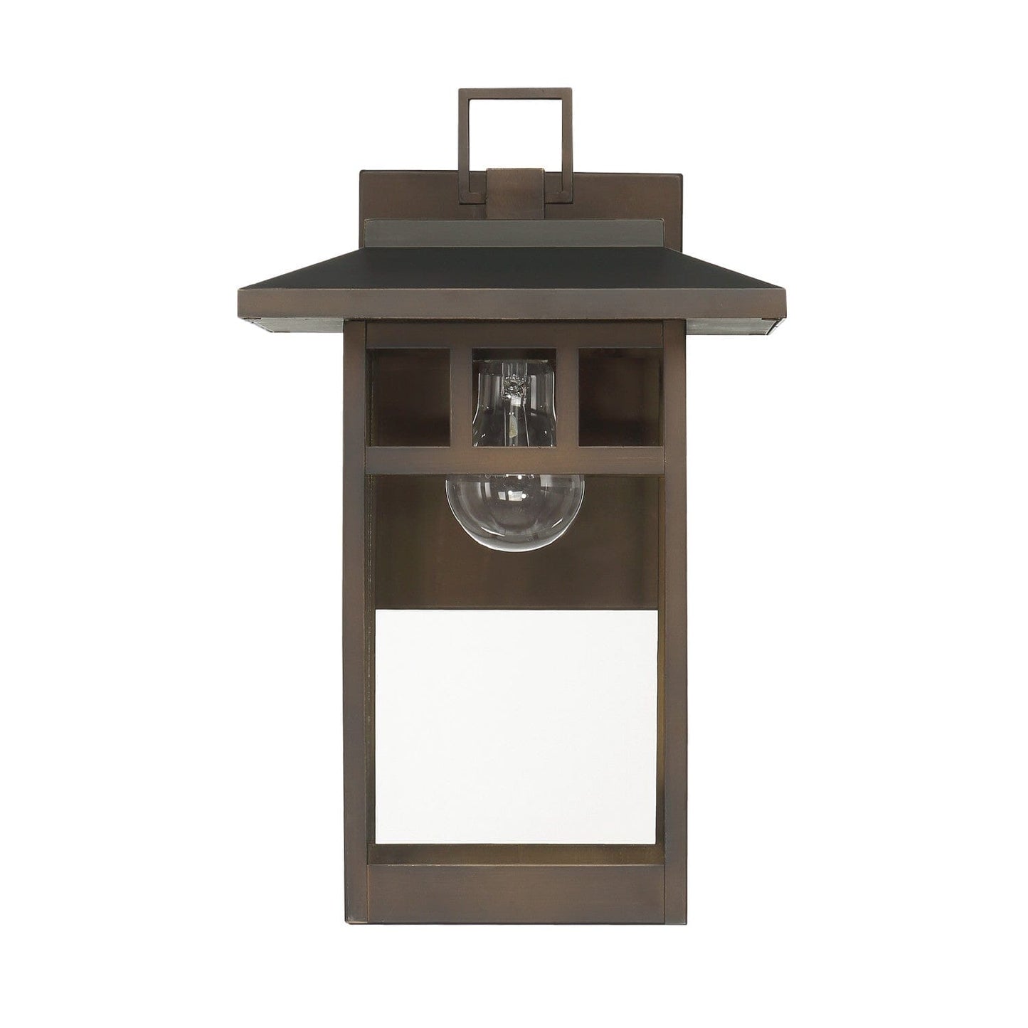 Yancy House Outdoor 1 Light Medium 14 Inch Wall Light Lighting Hunter Matte Bronze - Clear 