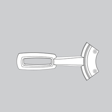 Blade Iron Set-Brushed Nickel - K161205214 Service Parts Casablanca 