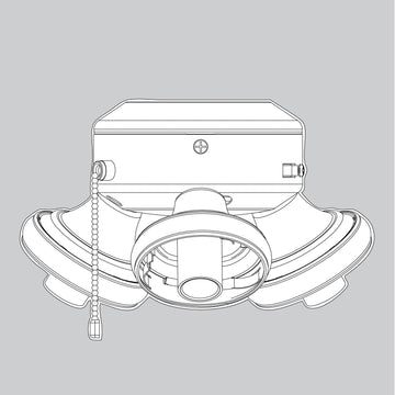 Light Kit Assembly Matte Fresh White - K013322894 Service Parts Hunter 