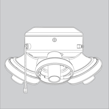 Switch Housing Assembly-Empty-Snow White - K005801203 Service Parts Casablanca 