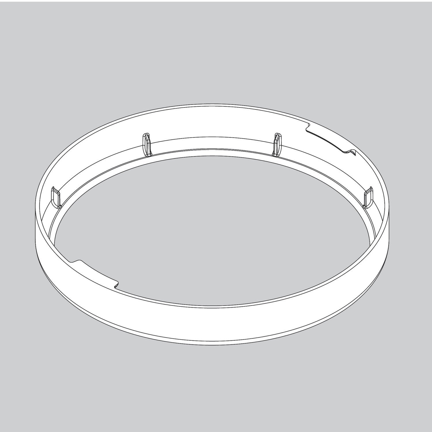 Trim Ring-Canopy-Matte Nickel - 8451201W89 Service Parts Hunter 